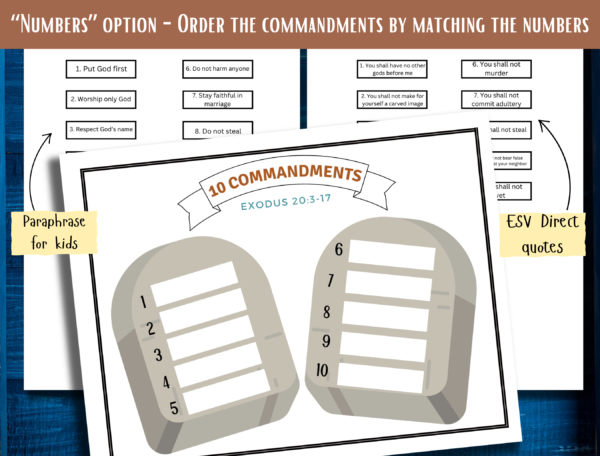 The Ten Commandments Matching Activity - Image 2